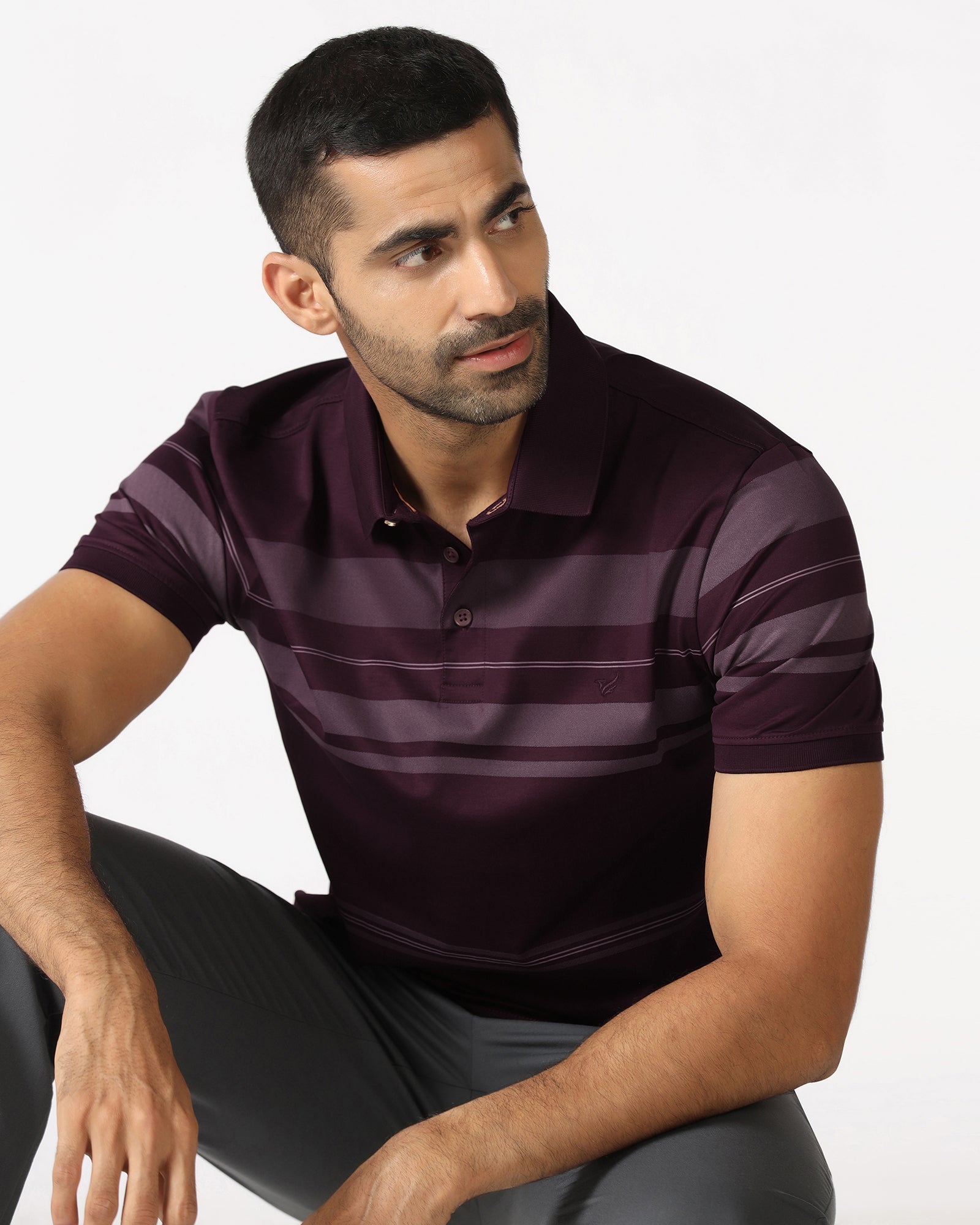 Cherry Lacquer Stripe Polo - Tuck