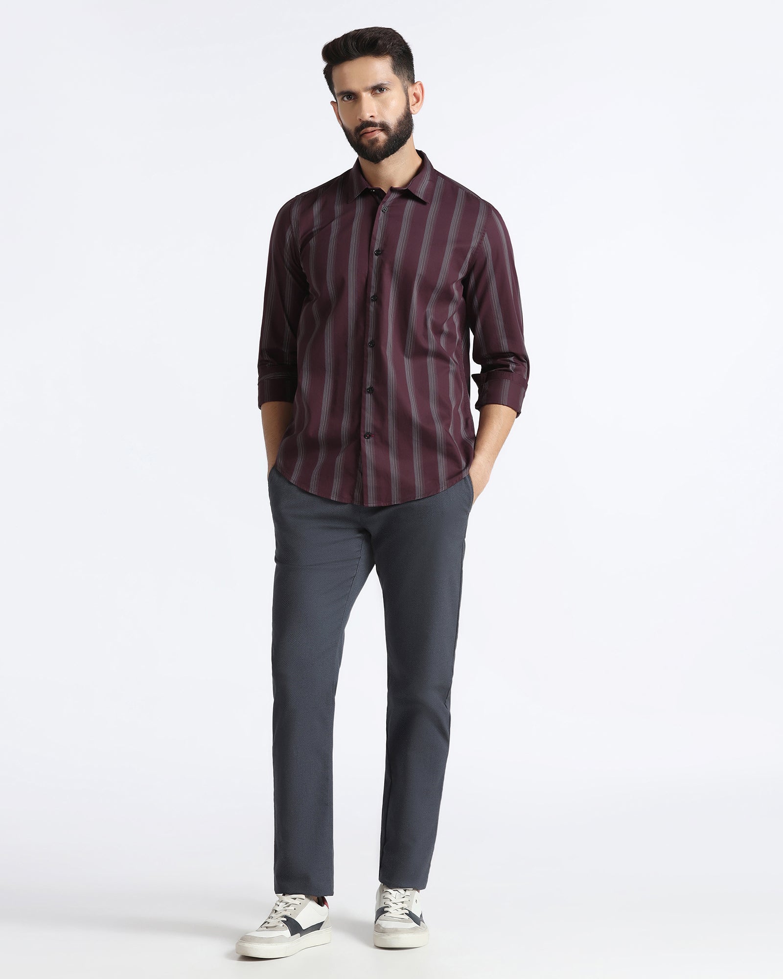 Cherry Lacquer Stripe Shirt - Enno