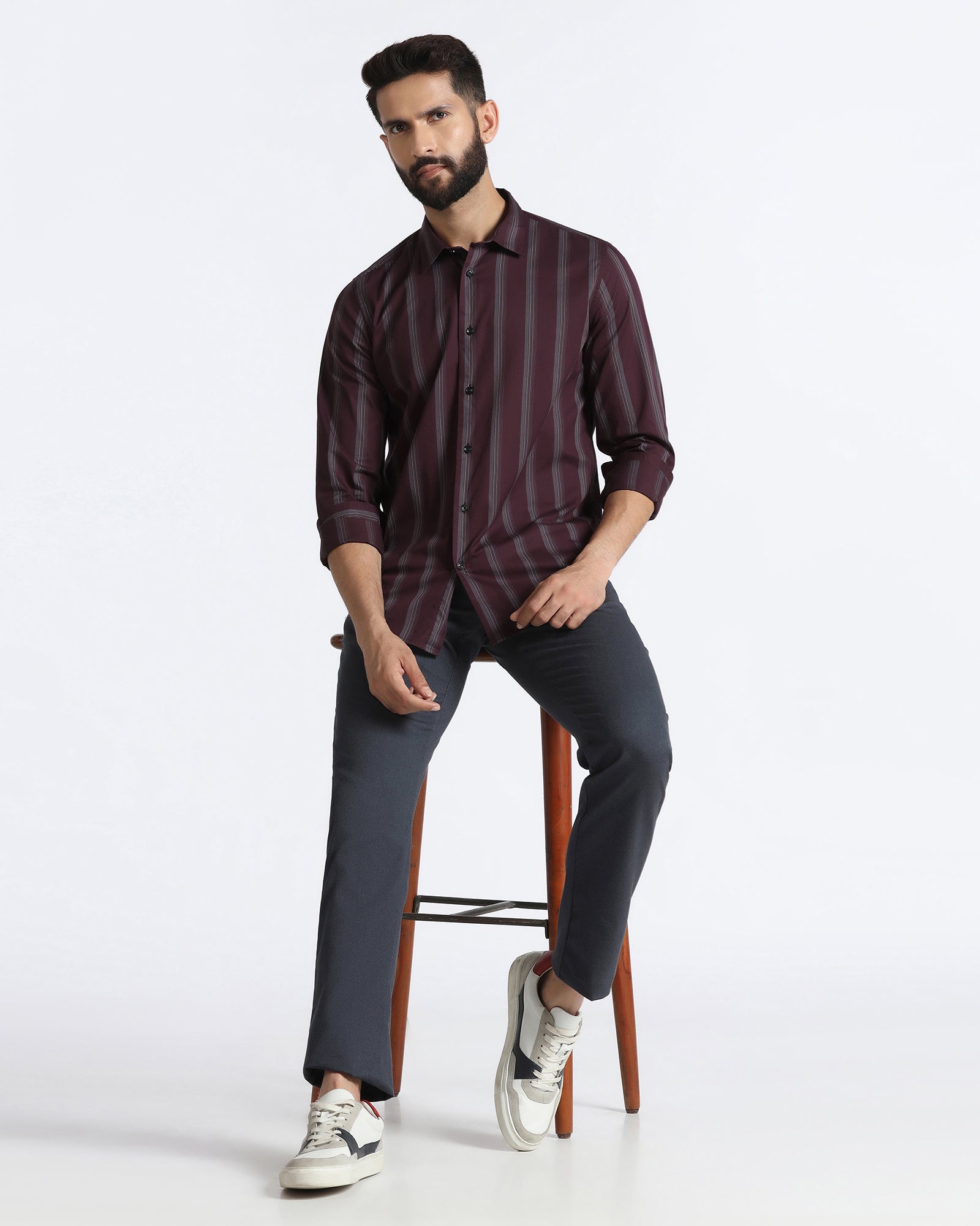 Cherry Lacquer Stripe Shirt - Enno