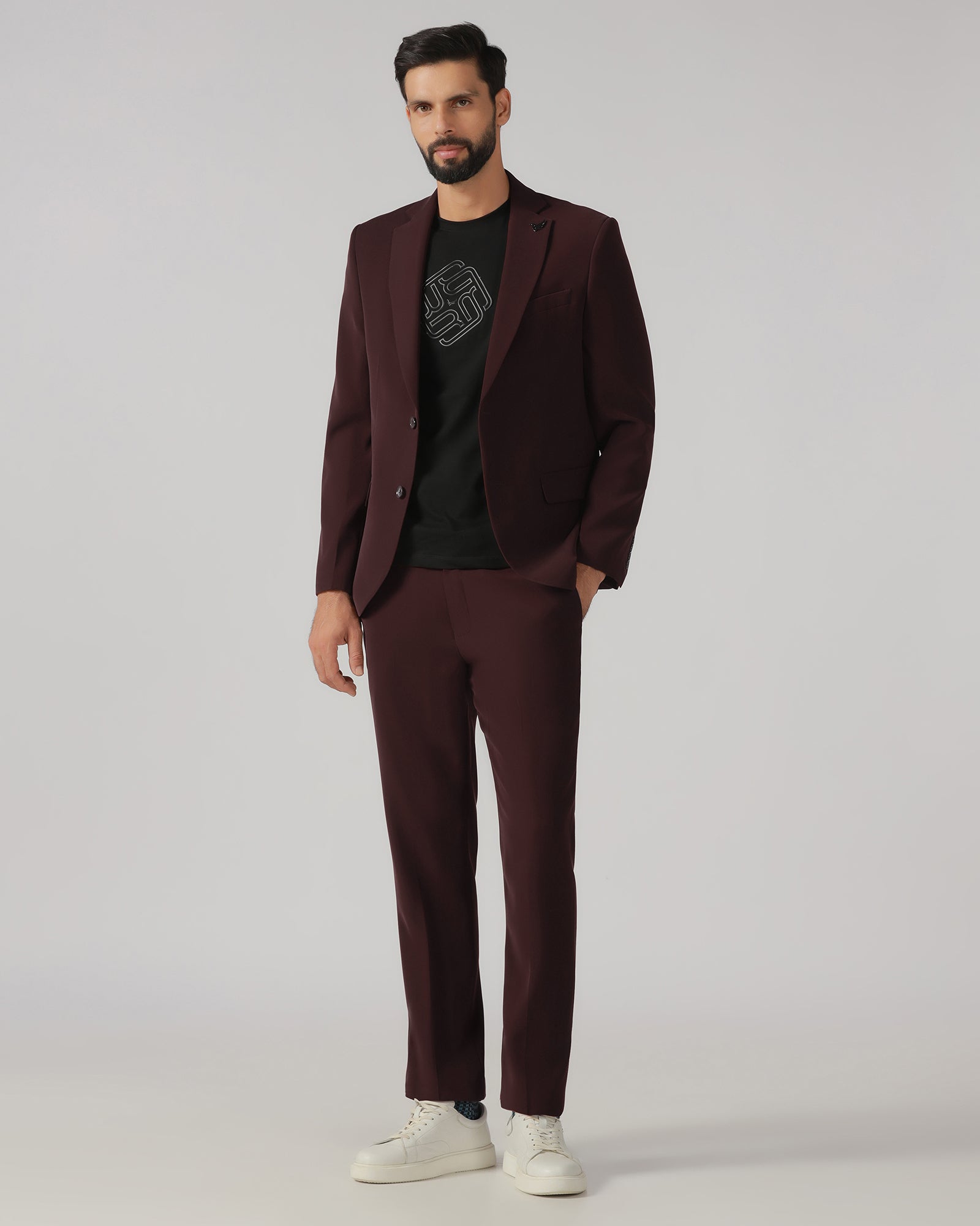 Cherry Pop Three Piece Solid Suit - Gossner