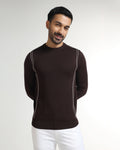 Chocolate Sauce Crew Neck Solid Sweater - George