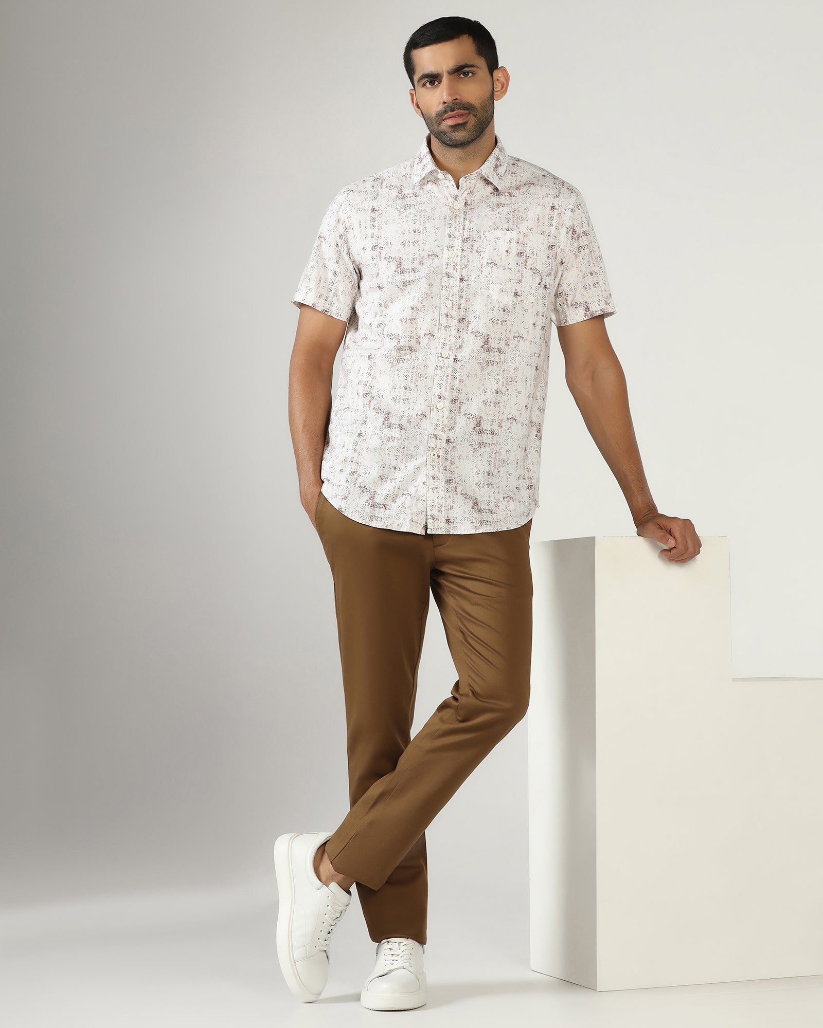 Chocolate Sauce Half Sleeve Printed Shirt - Howie