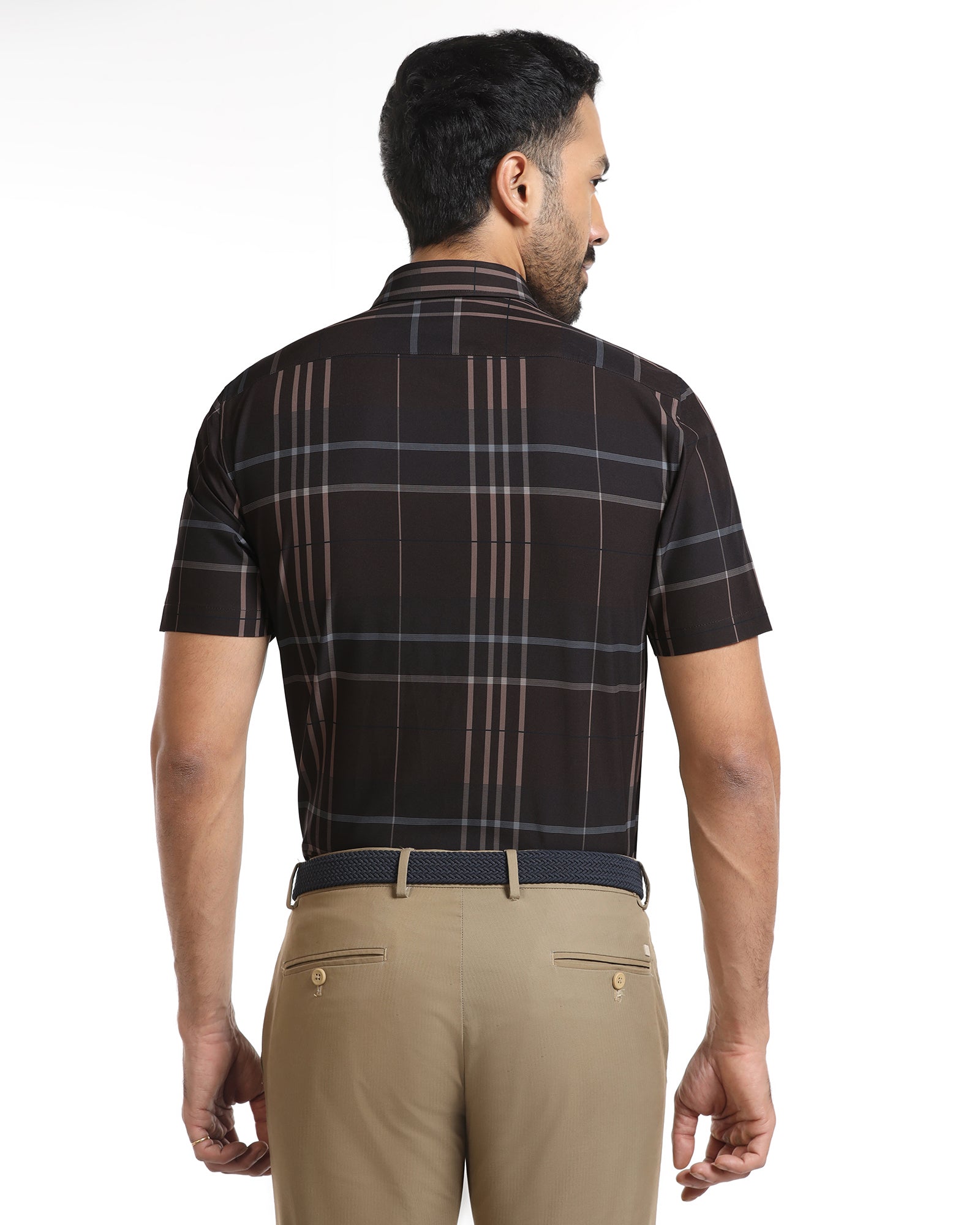 Chocolate Sauce Half Sleeve TechPro Check Shirt - Glen
