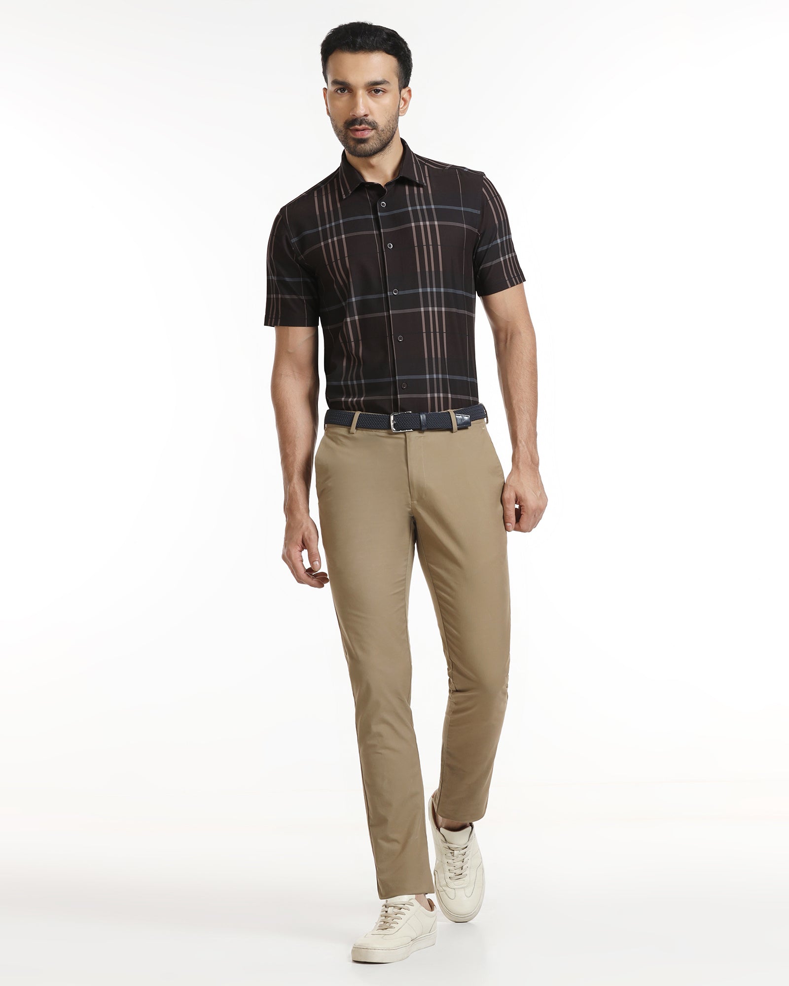 Chocolate Sauce Half Sleeve TechPro Check Shirt - Glen
