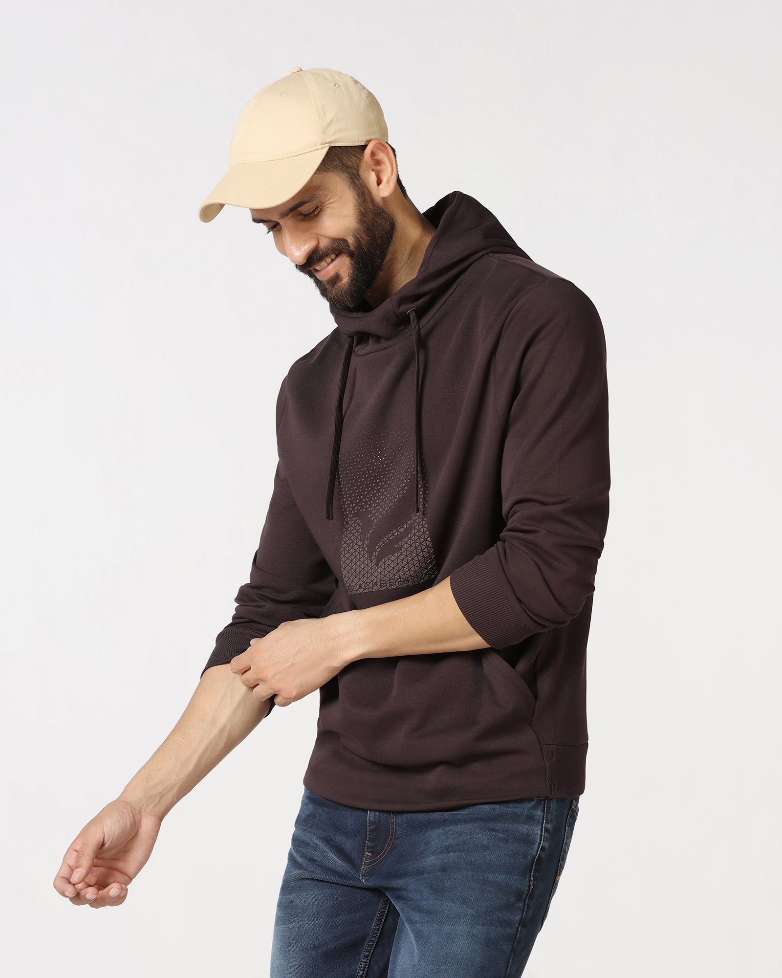 Chocolate Sauce Hoodie Solid Sweatshirt - Tempo