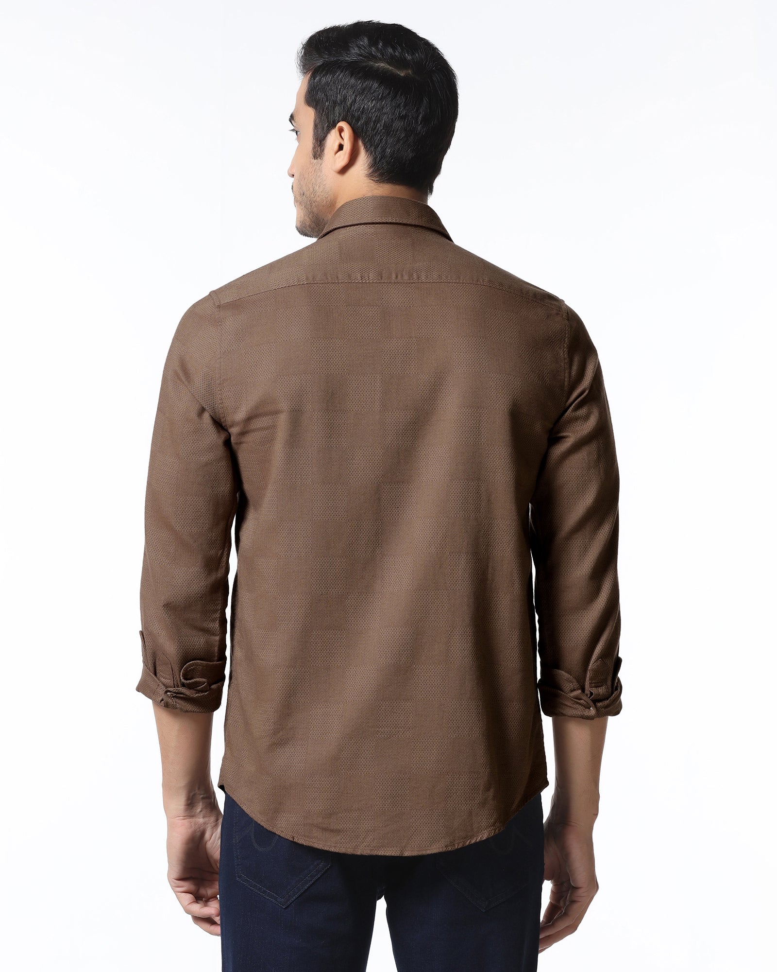 Chocolate Sauce Jacquard Shirt - Finja