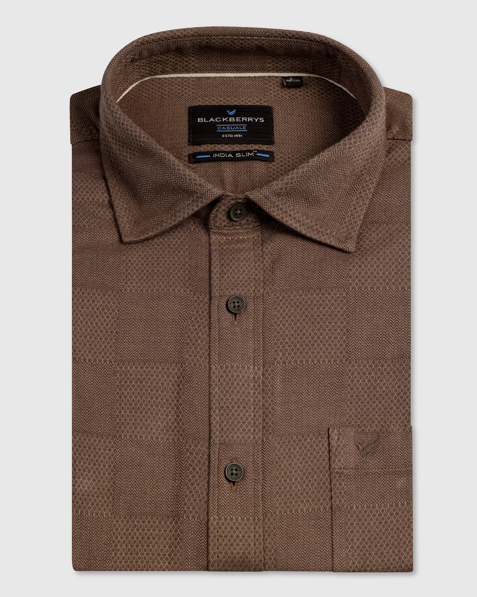 Chocolate Sauce Jacquard Shirt - Finja