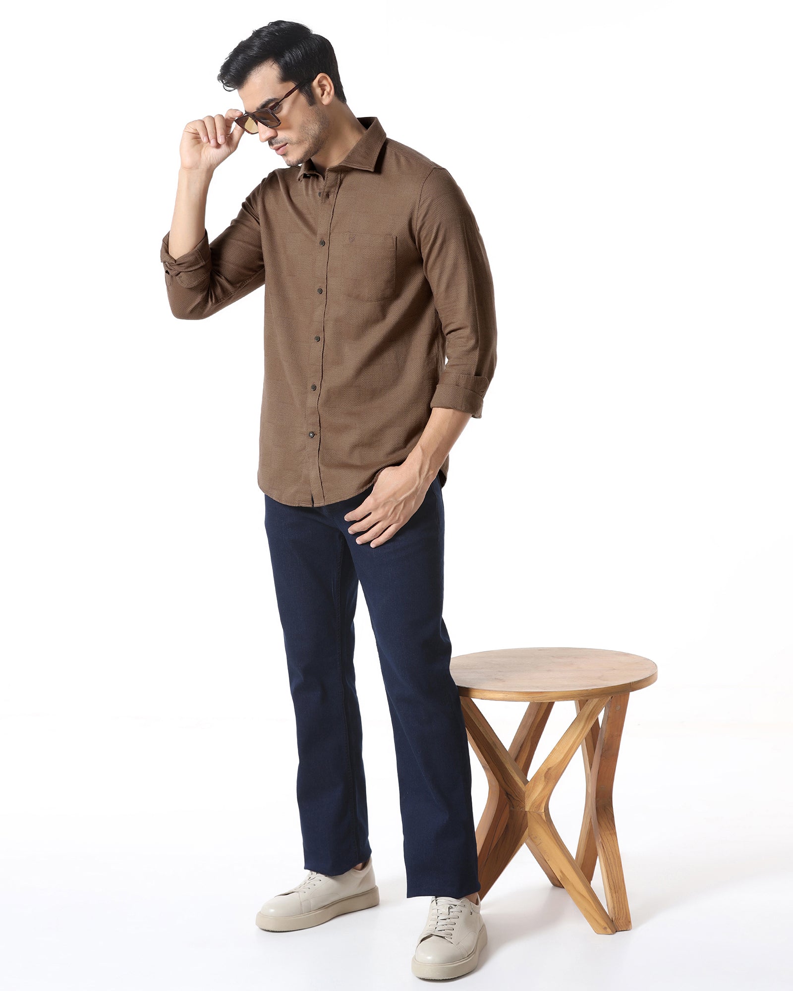 Chocolate Sauce Jacquard Shirt - Finja