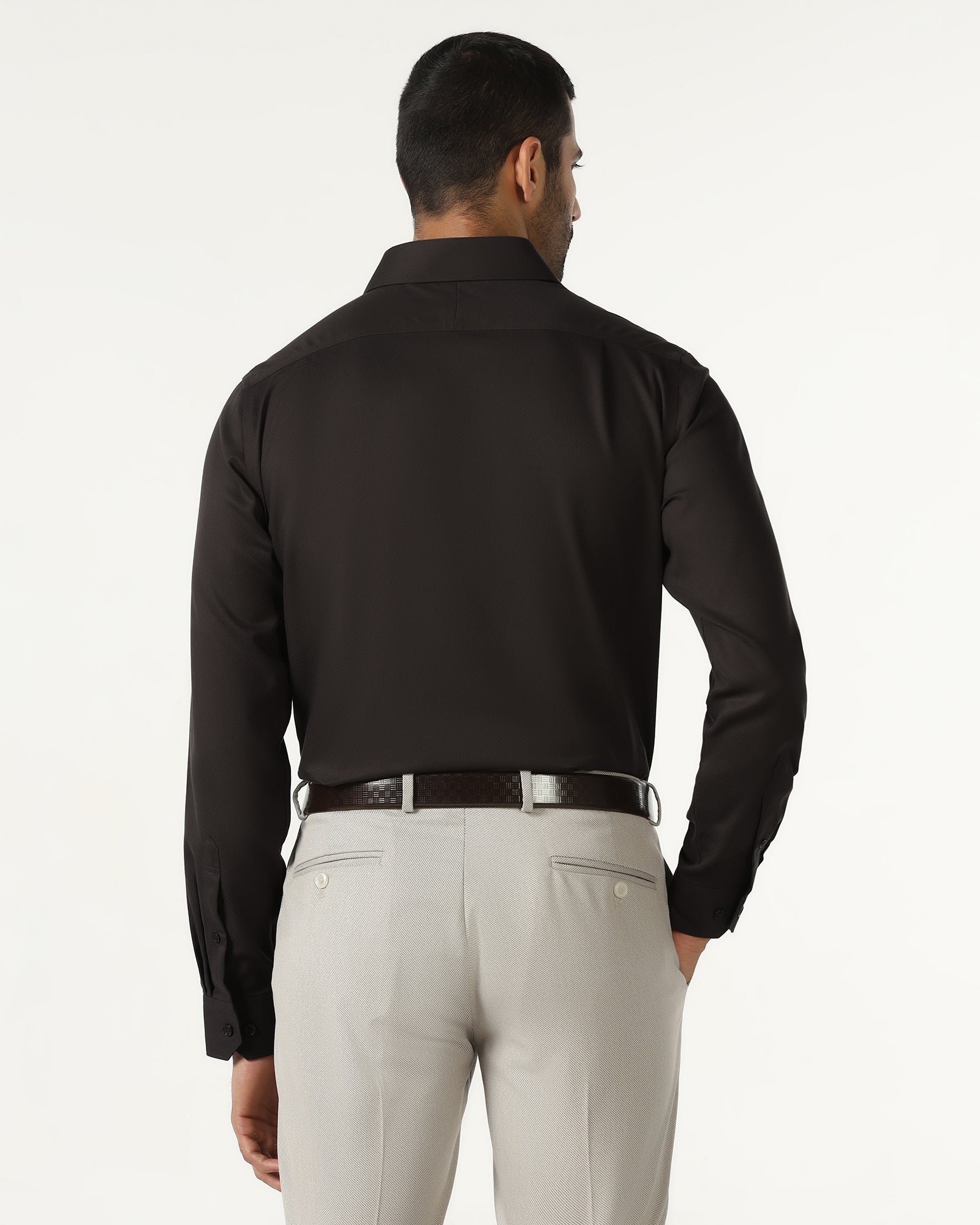 Chocolate Sauce Non Iron Textured Shirt - P31