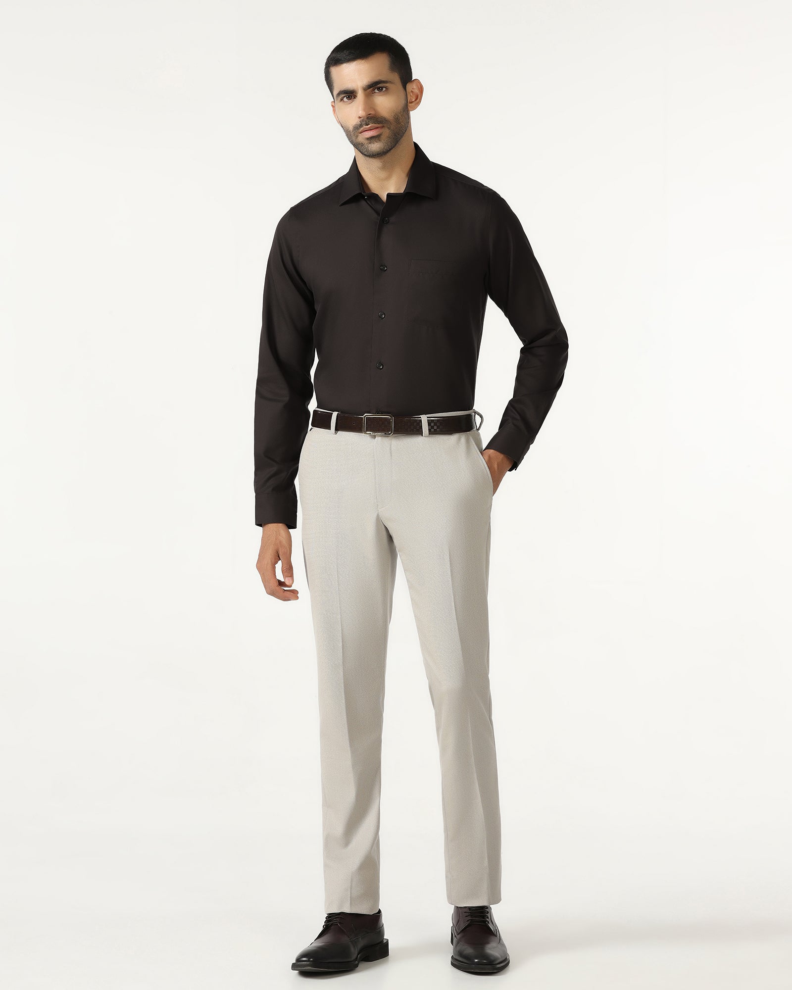 Chocolate Sauce Non Iron Textured Shirt - P31