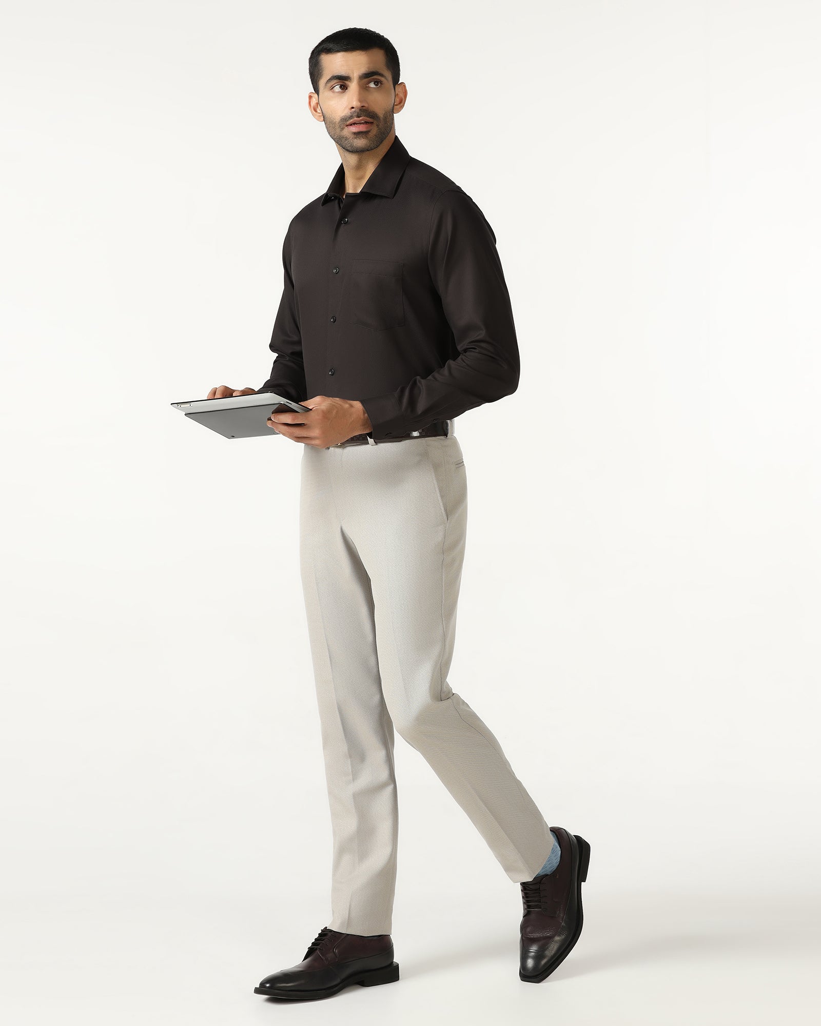 Chocolate Sauce Non Iron Textured Shirt - P31