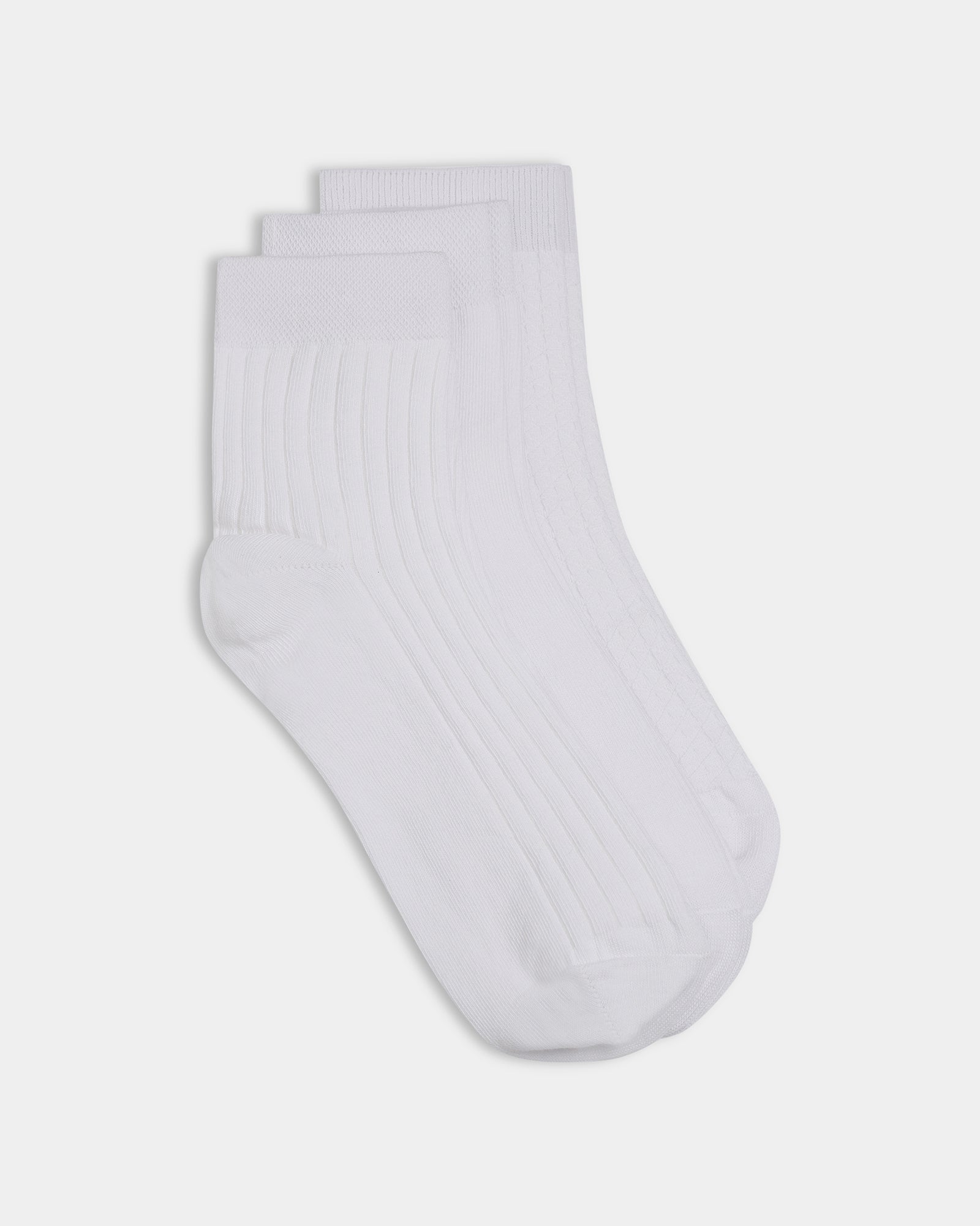 Combed Cotton Ankle Length Socks Pack of 3 - Bago
