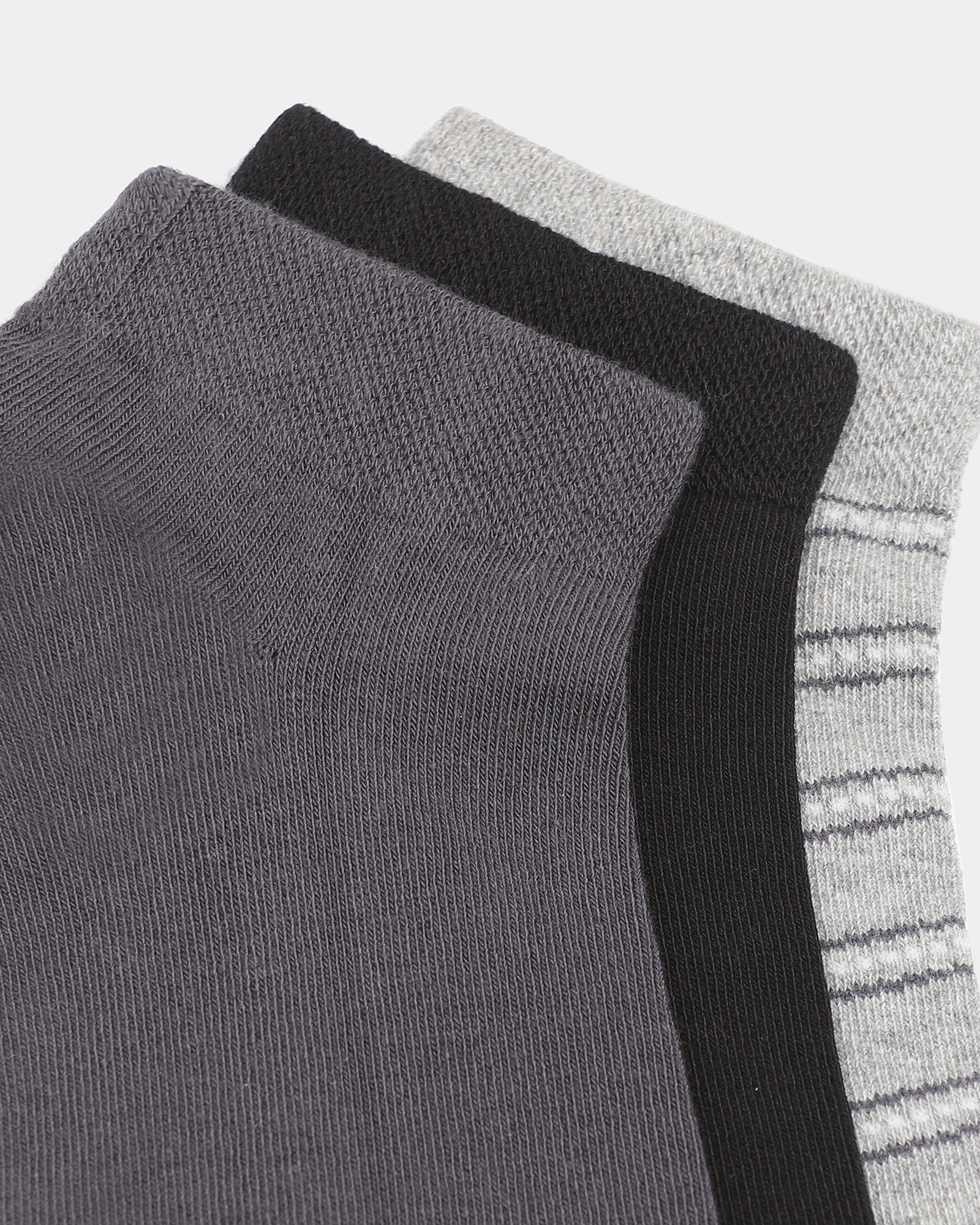 Combed Cotton Ankle Length Socks Pack of 3 - Blida