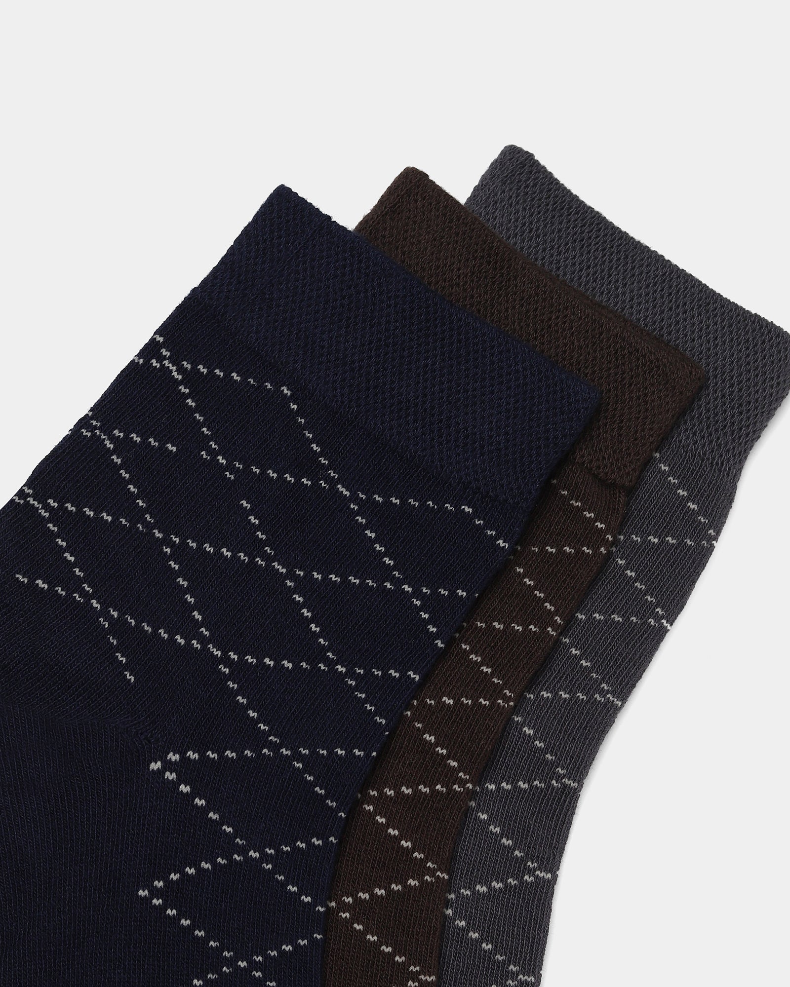 Combed Cotton Ankle Length Socks Pack of 3 - Boro