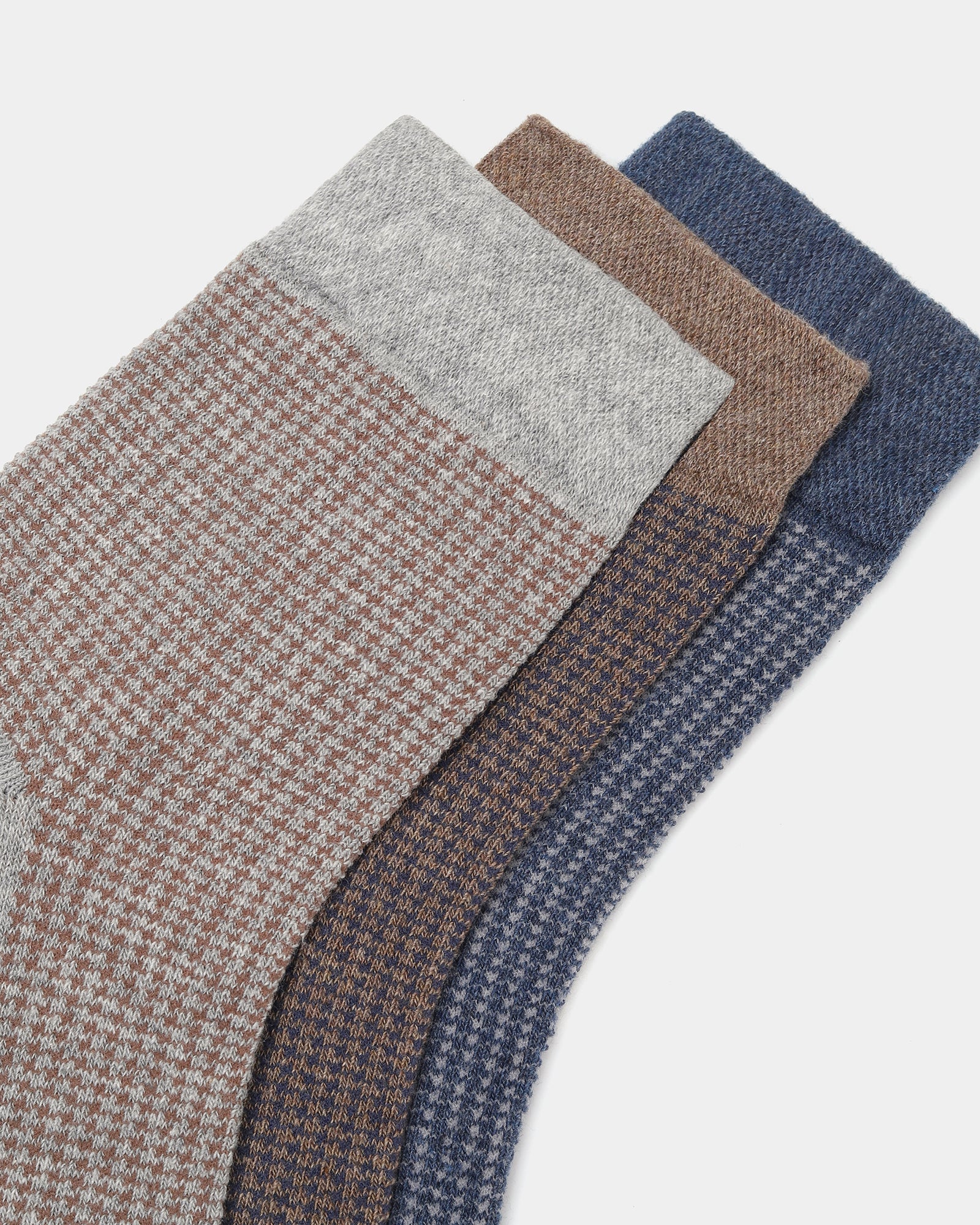 Combed Cotton Ankle Length Socks Pack of 3 - High Blyn