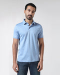 Cool Blue Printed Polo - Joey
