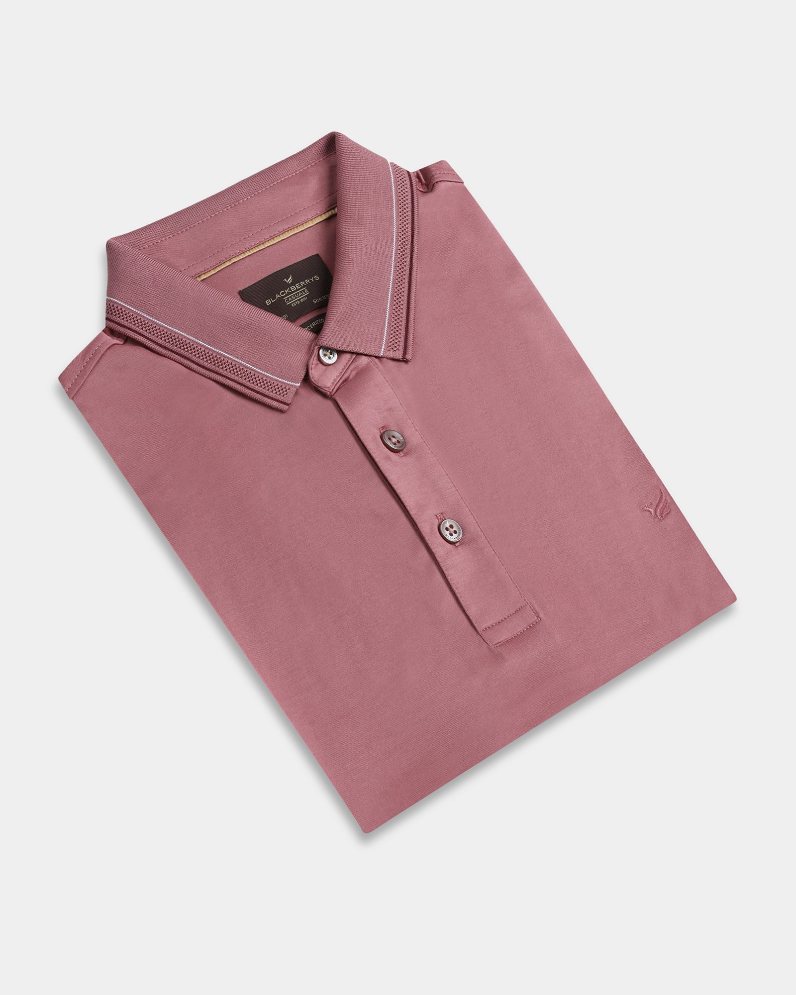 Coral Pink Solid Polo - Ram