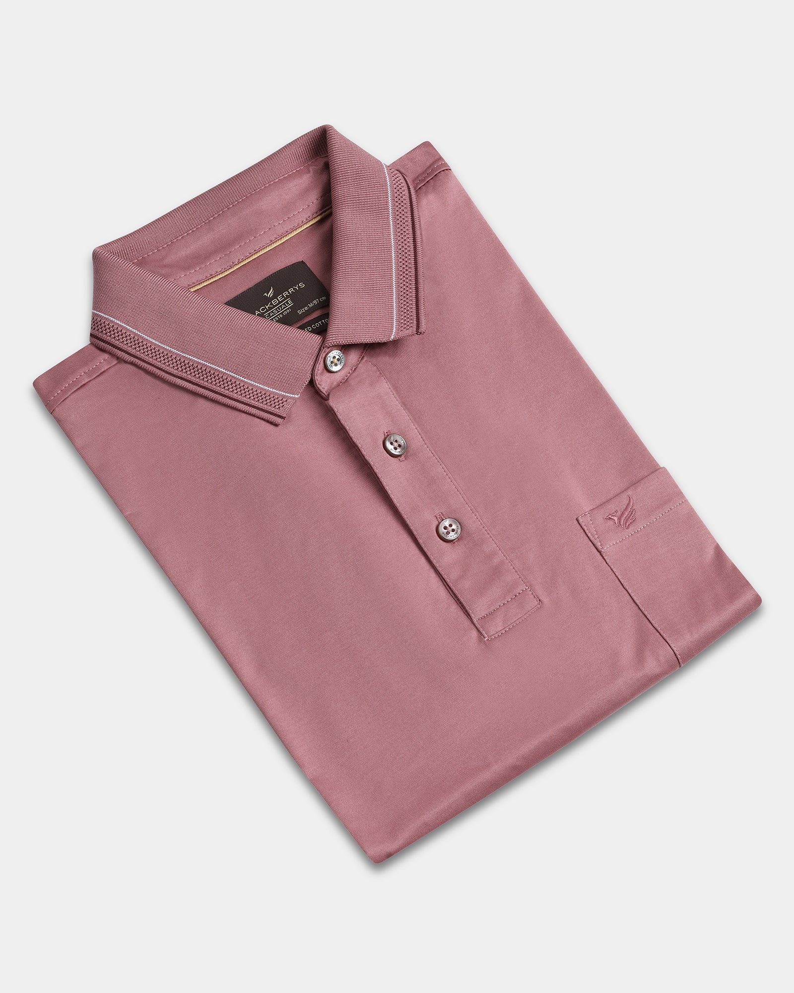 Coral Pink Solid Polo - Ram