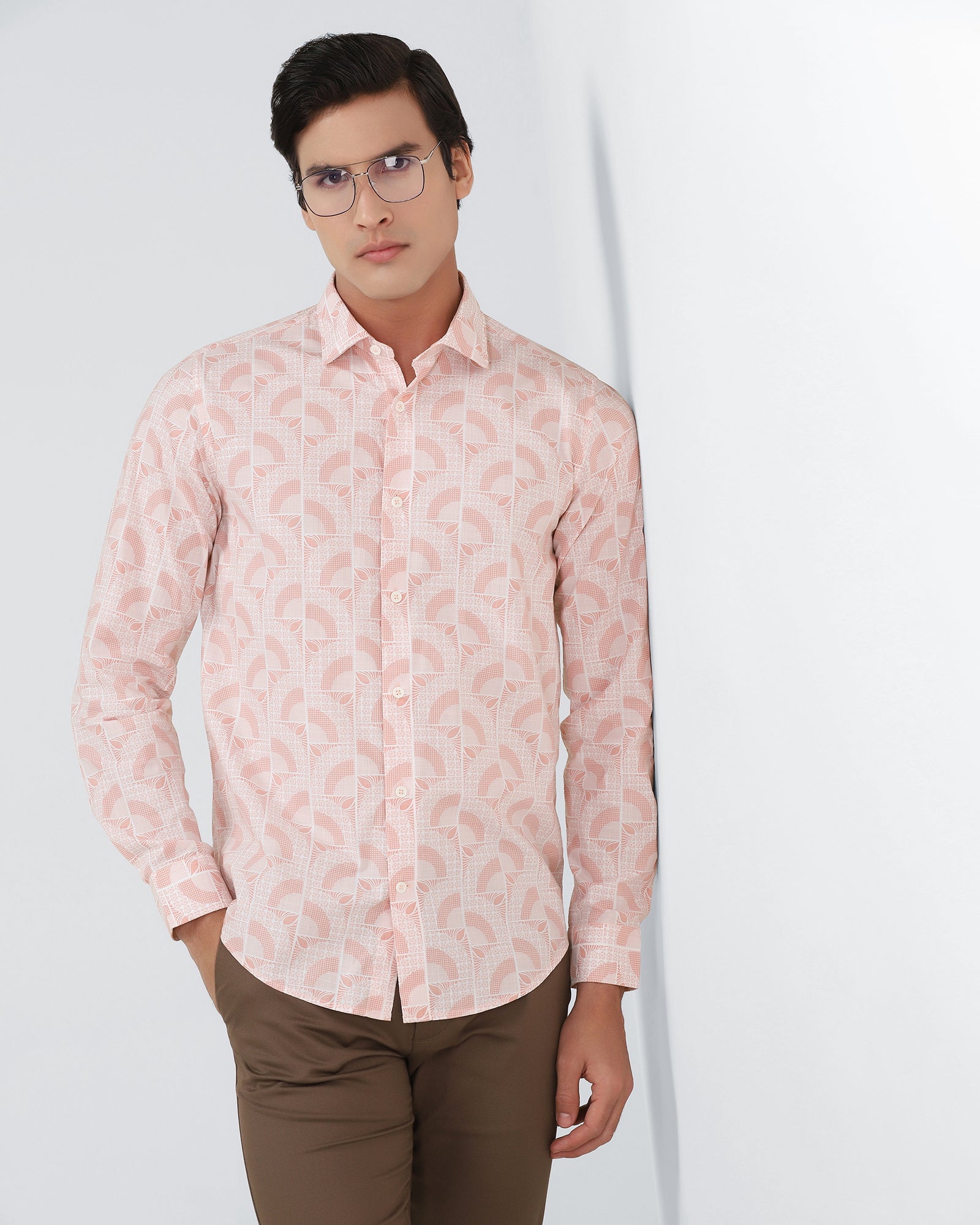 Coral Printed Shirt - Amer