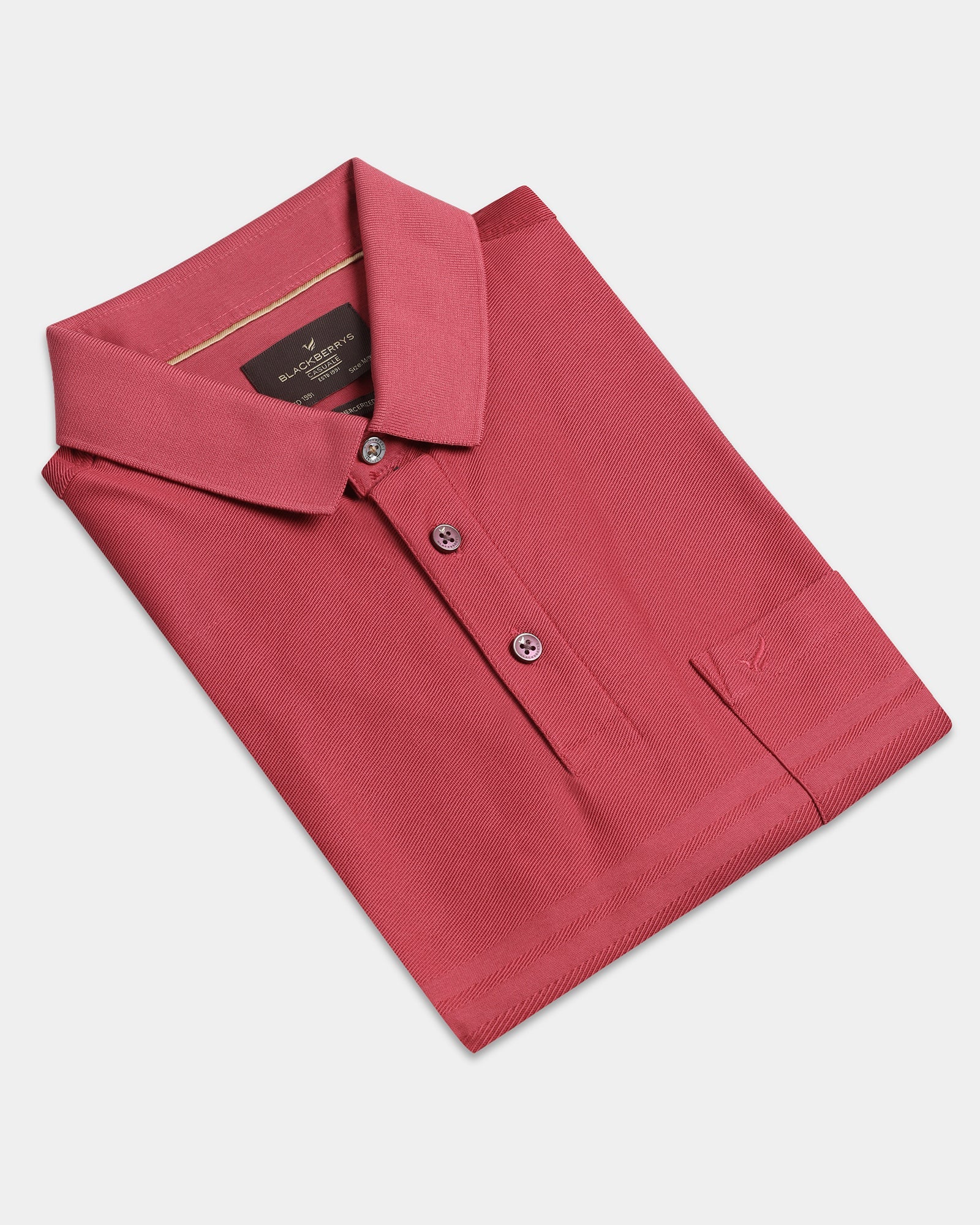 Coral Textured Polo - Peek