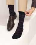 Cotton Black Knitted Socks - Toyo
