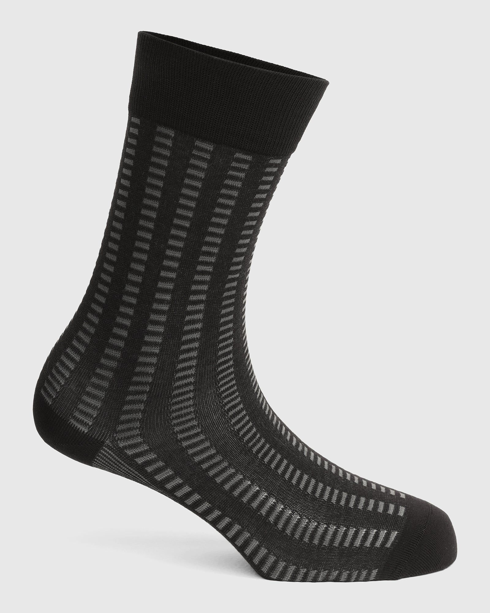 Cotton Black Knitted Socks - Vinton