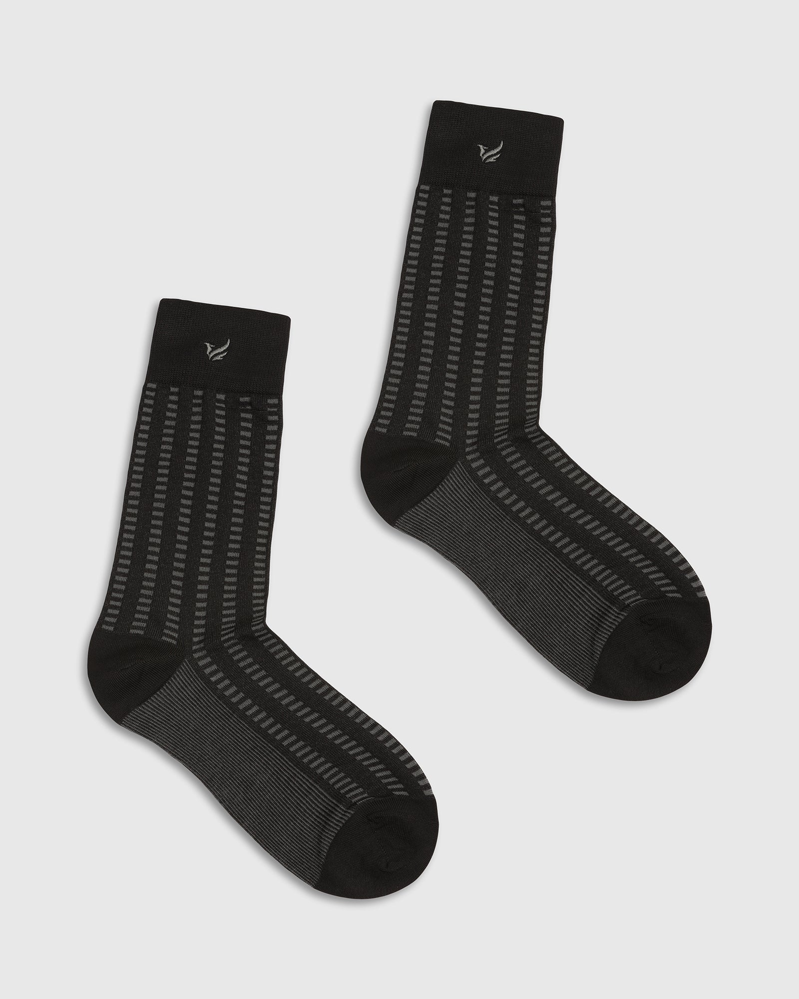 Cotton Black Knitted Socks - Vinton