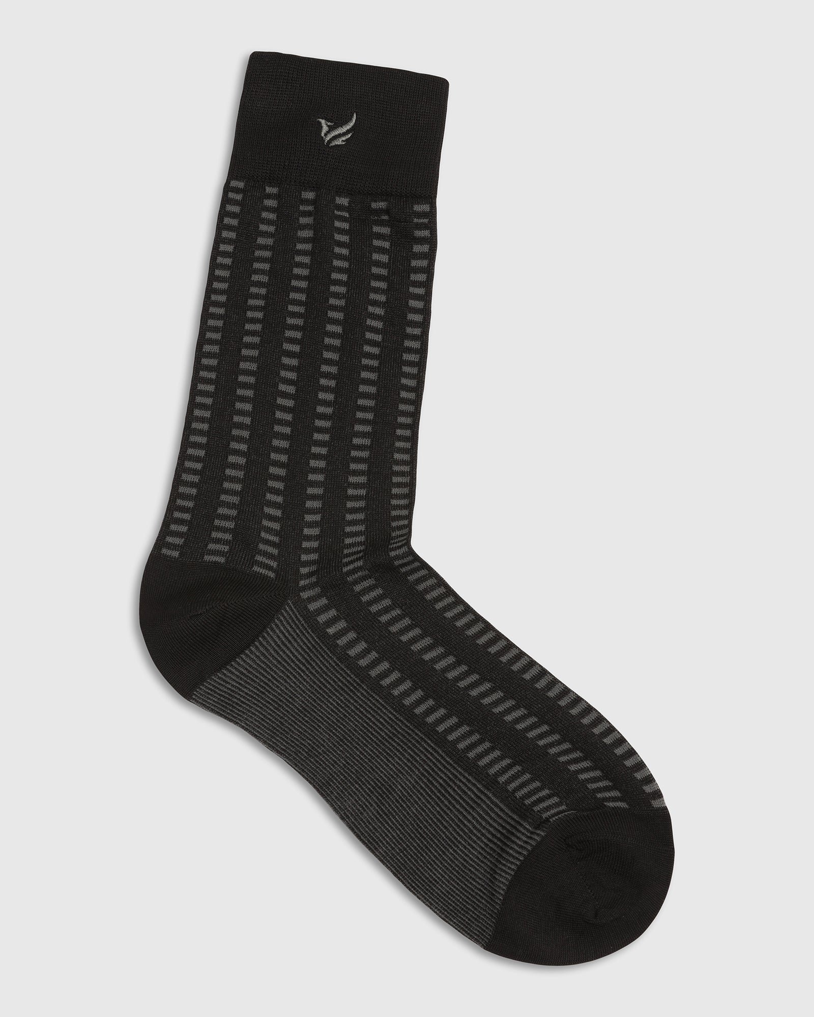 Cotton Black Knitted Socks - Vinton