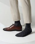 Cotton Black Knitted Socks - Valta