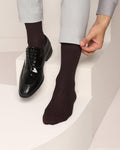 Cotton Chocolate Brown Knitted Socks - Thai