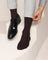 Cotton Chocolate Brown Printed Socks - Thai