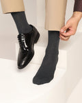 Cotton Dark Grey Knitted Socks - Turkey