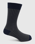Cotton Deep Navy Knitted Socks - Tesla