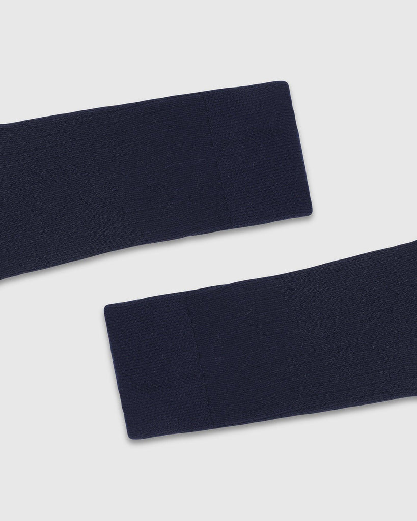 Cotton Deep Navy Printed Socks - Thai