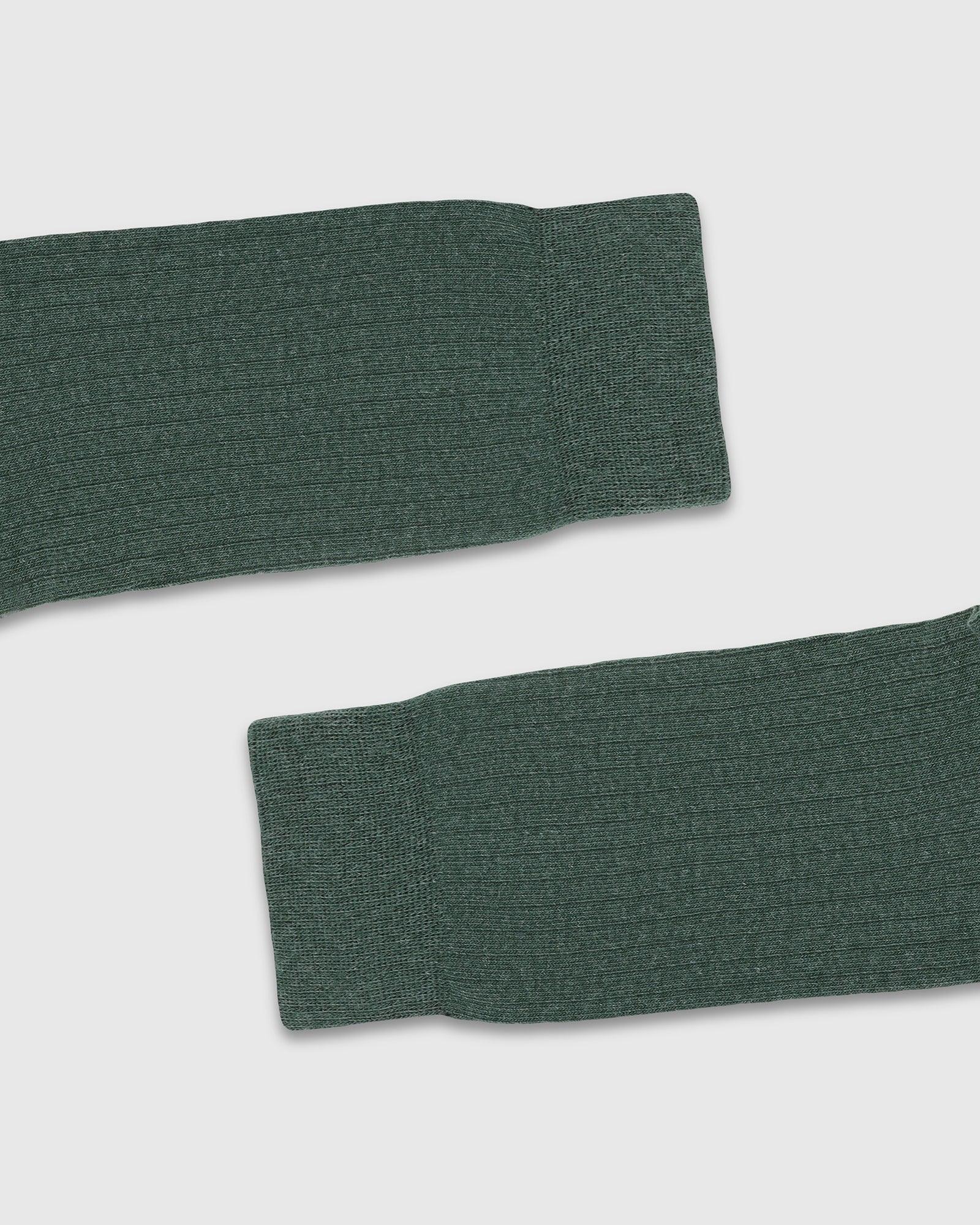 Cotton Forest Green Knitted Socks - Turkey