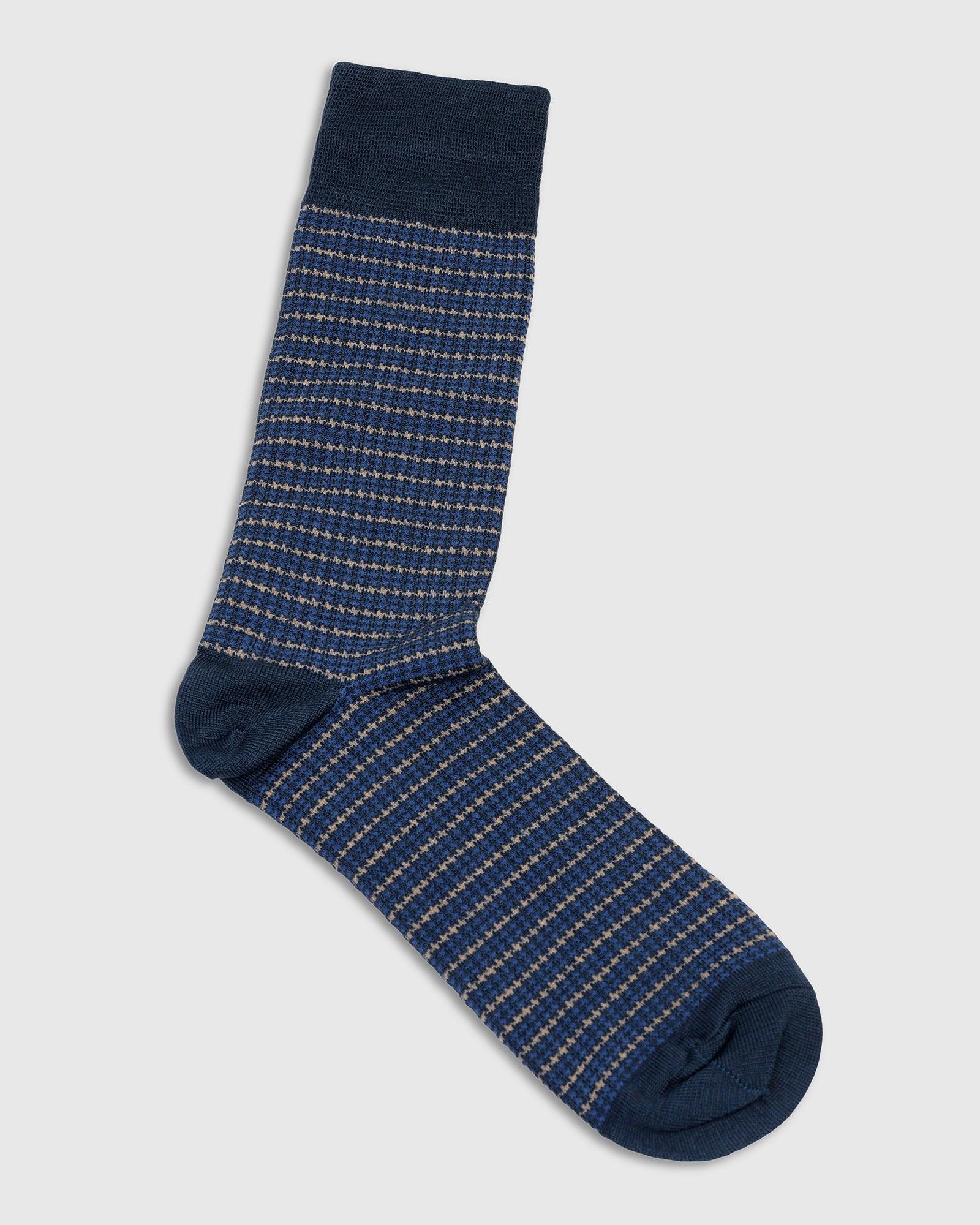 Cotton Galactic Blue Knitted Socks - Tauro