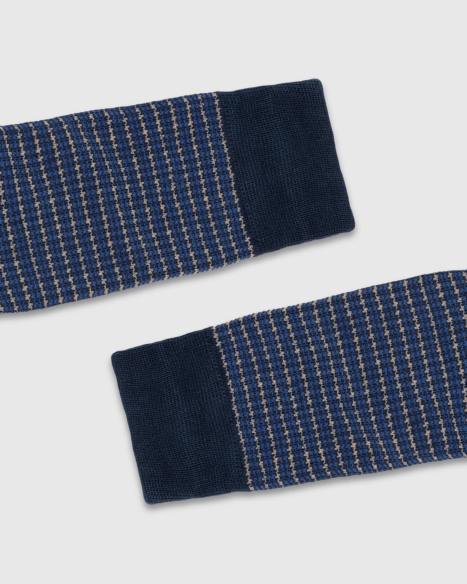 Cotton Galactic Blue Knitted Socks - Tauro