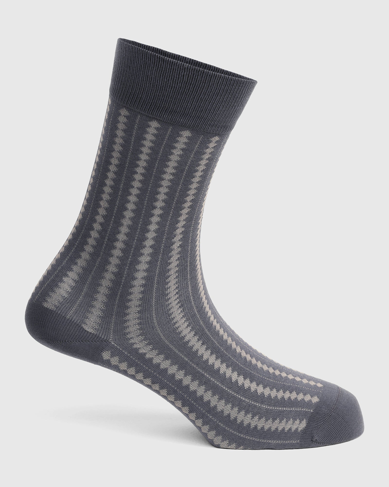 Cotton Grey Knitted Socks - Vail