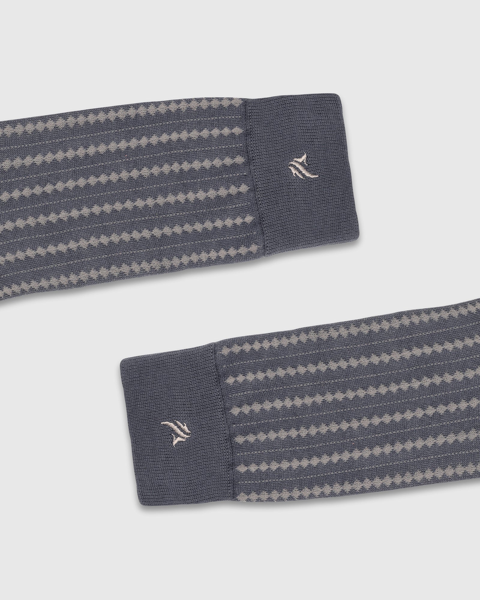 Cotton Grey Knitted Socks - Vail