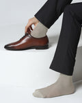 Cotton Grey Knitted Socks - Varil