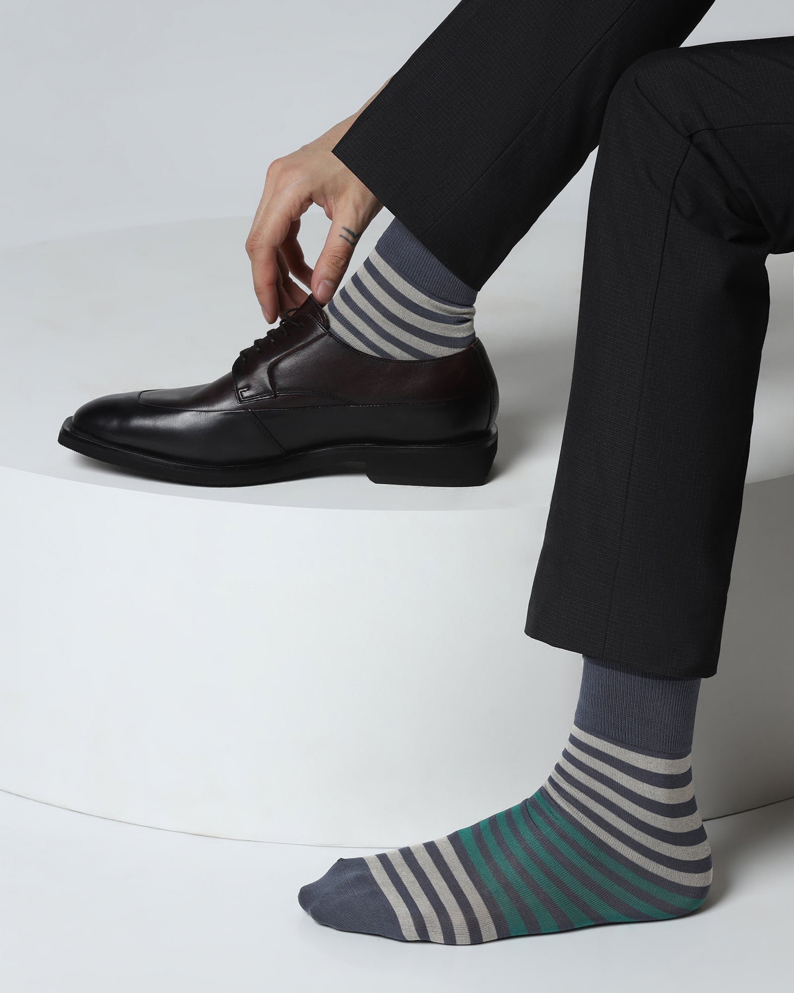 Cotton Grey Knitted Socks - Vock