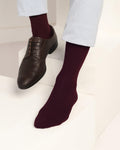 Cotton Maroon Knitted Socks - Thai