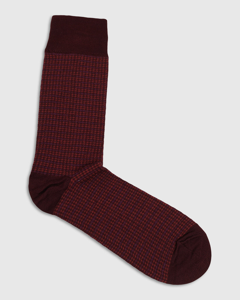 Cotton Maroon Socks - Tauro