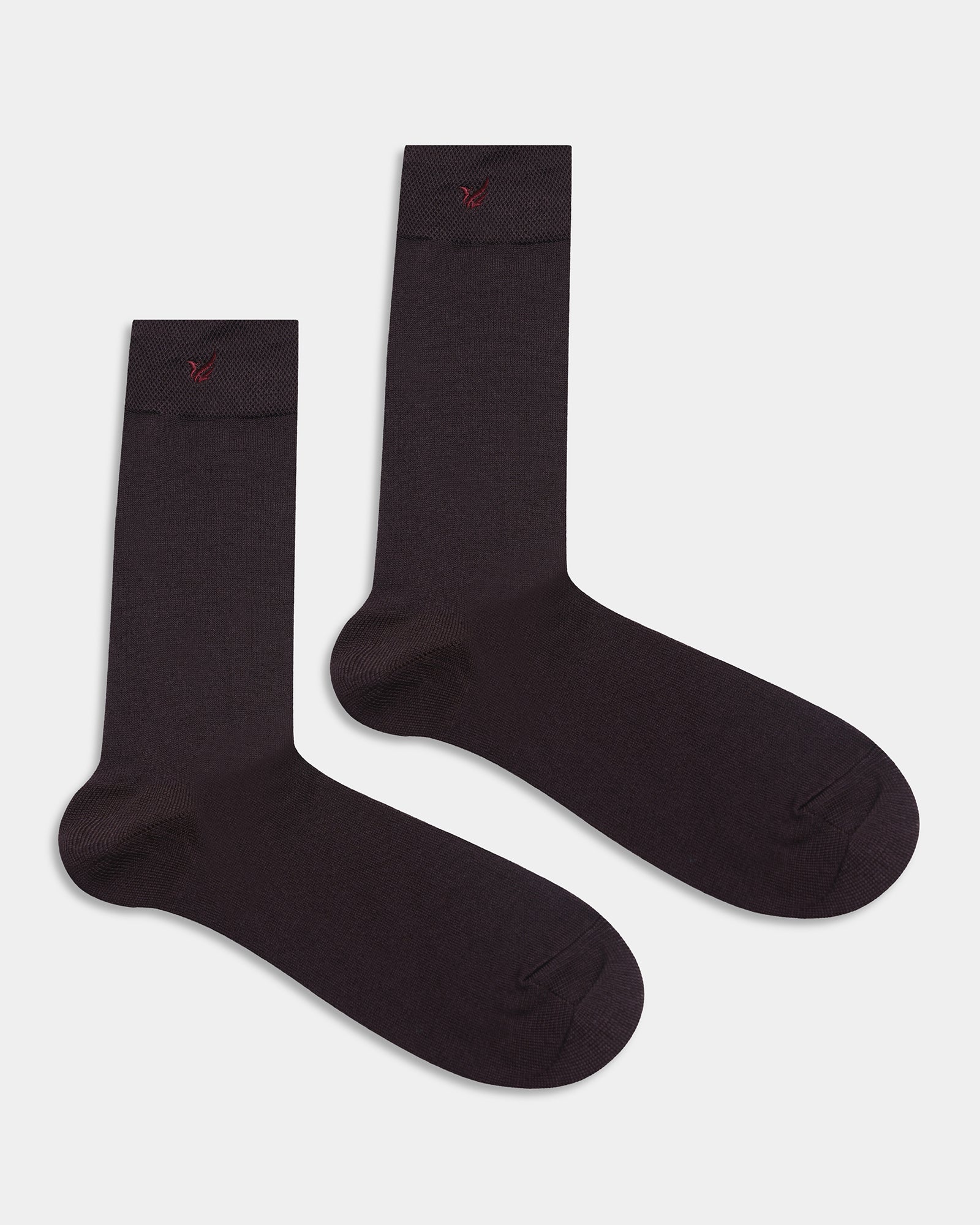 Mercerised Cotton Crew Length Socks Pack of 3 - Amber