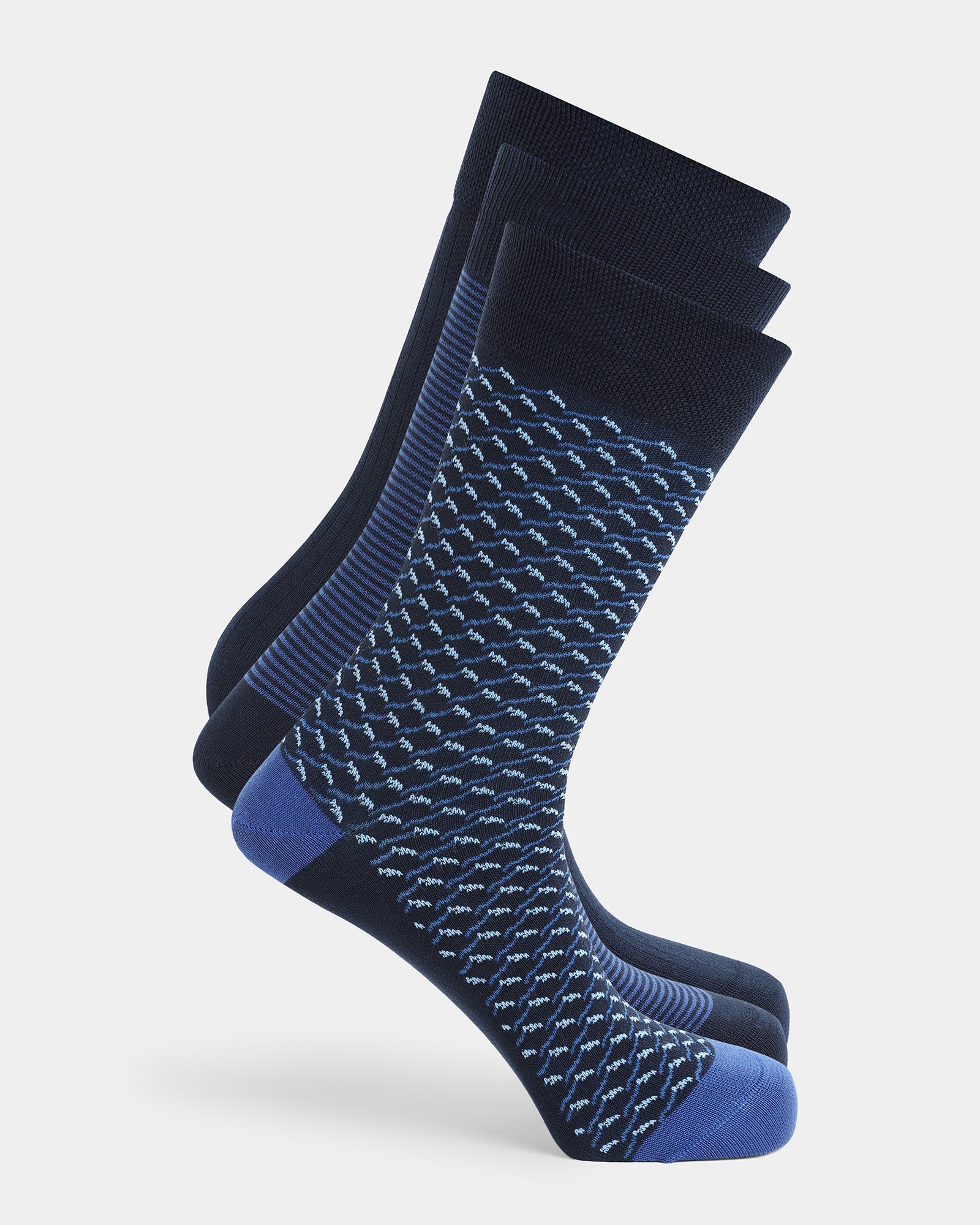 Cotton Multi Color Knitted Socks - Arctic
