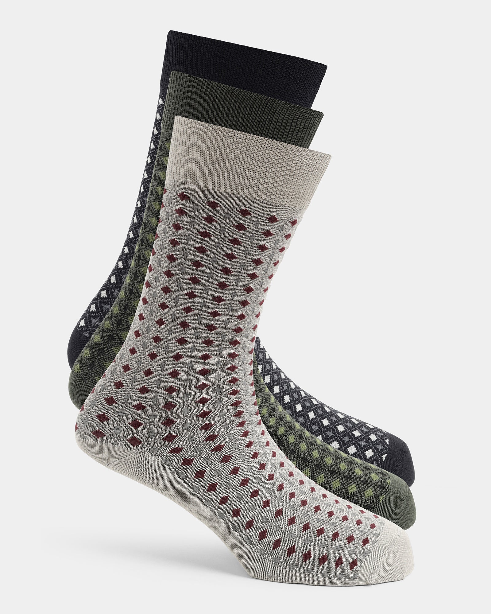 Cotton Multi Color Knitted Socks - Wieslawa