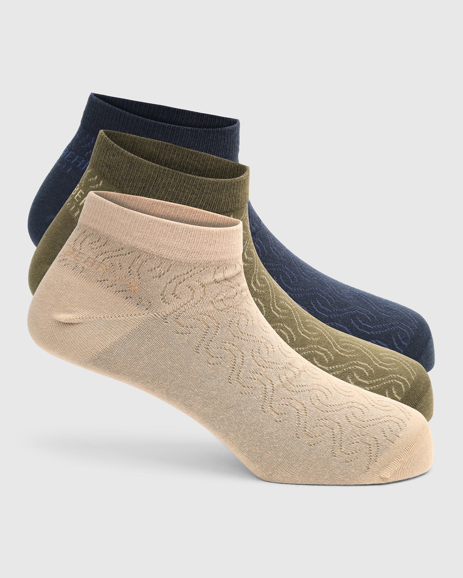 Combed Cotton Ankle Length Socks Pack of 3 - Werribee