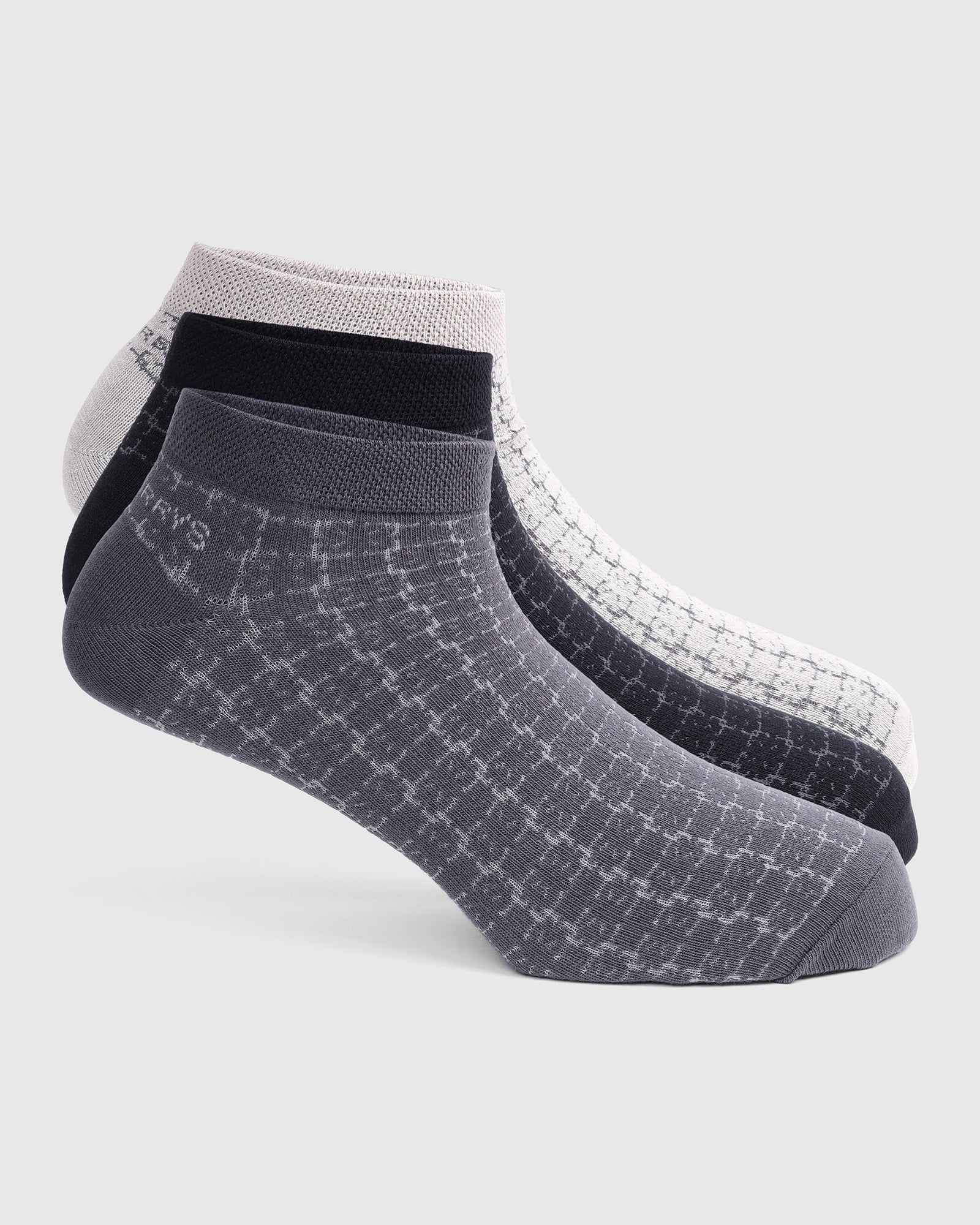 Mercerised Cotton Ankle Length Socks Pack of 3 - Visso