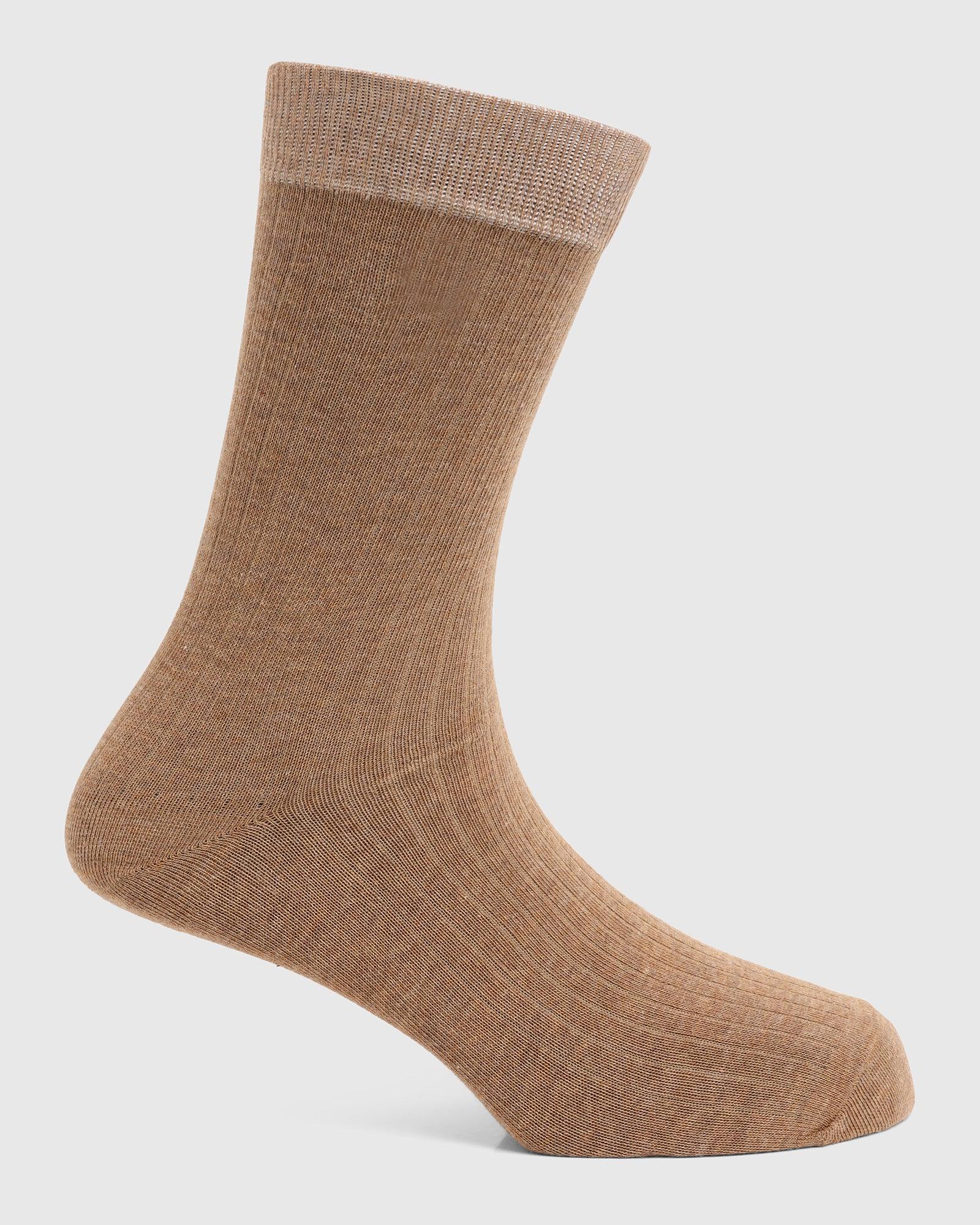 Cotton Mustard Knitted Socks - Turkey