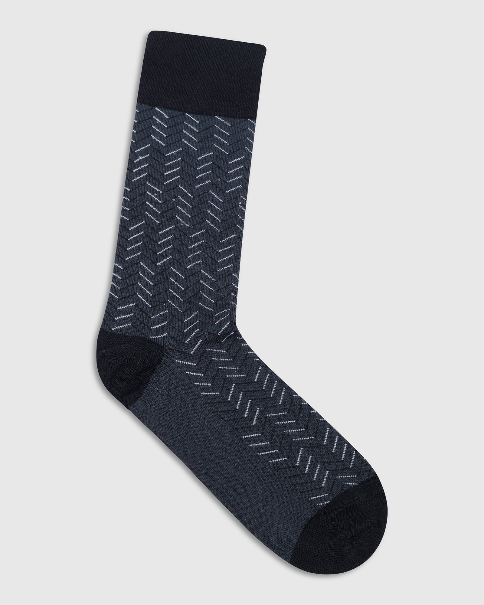 Cotton Navy Knitted Socks - Varya